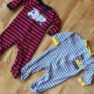 Cute boys striped truck pjs size 6-9M